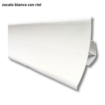 Zocalo Sanitario de PVC Con Riel de Anclaje Blanco 10CM
