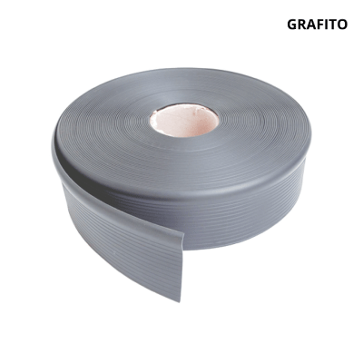 Zocalo J de PVC Flexible Gris Grafito 8CM"