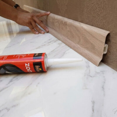 Instalacion de zócalos PVC (con pegamento)