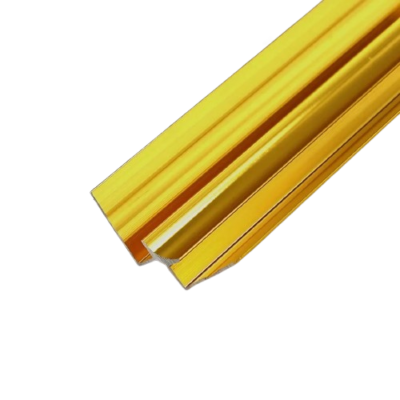 Esquinero Concavo – Perfil Tipo W de Aluminio para Panel Mármol SPC Plata, Negro, Oro