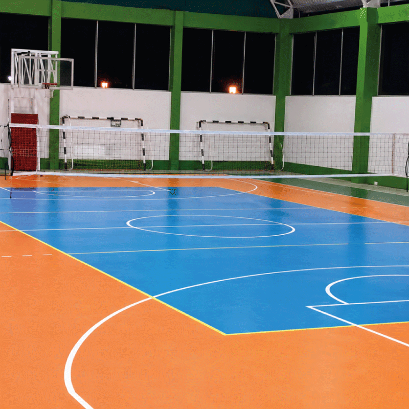 Piso Multideportivo de Poliuretano Sistema Stobigym 9.2=11mm